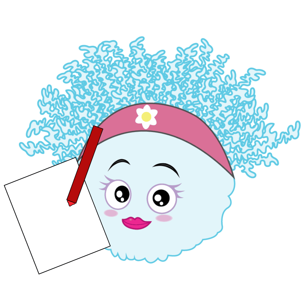 Flo Snow with pencil and paper